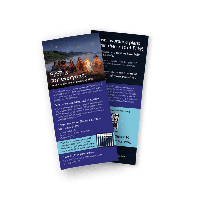 HIV PrEP Get Tested Rack Card