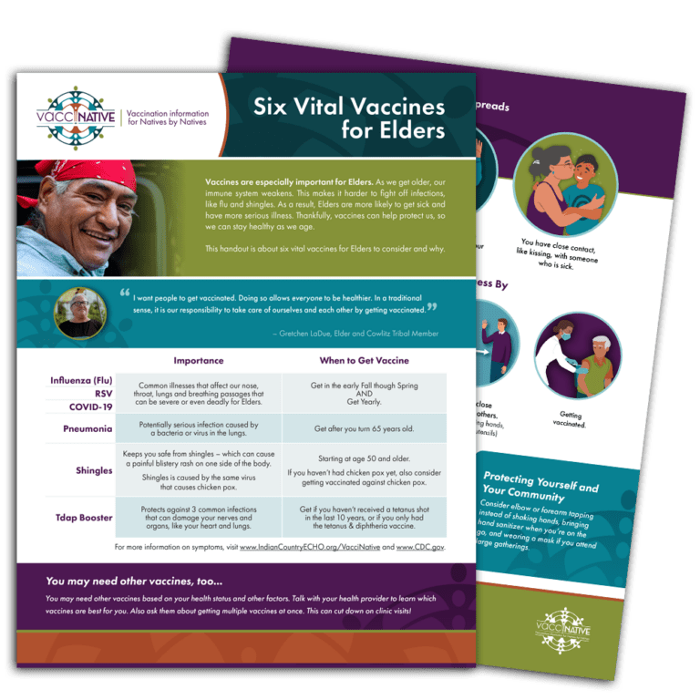 VacciNative Six Vital Vaccines for Elders handout